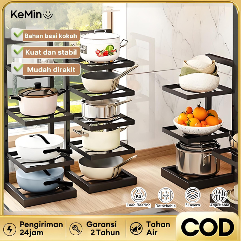 

Rak Panci Wastafel Bawah Dapur 2/3/4 Susun Stainless Tingkat Ventilasi Baja Anti Karat