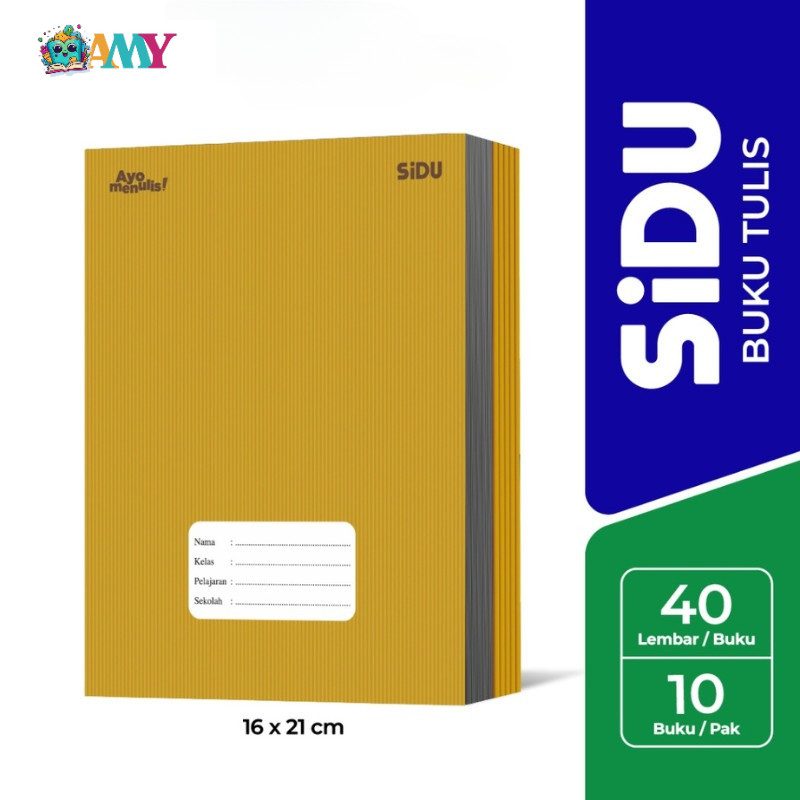 

(1PAK ISI 10 BUKU) SIDU BUKU TULIS EB 40 KRAFT 21X16CM/ BUKU TULIS 40 LEMBAR KRAFT 1 PAK ISI 10 BUKU AMY STASIONARY