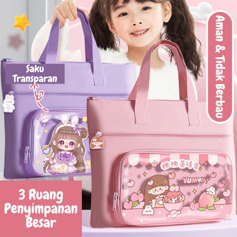 Tas Selempang Les Kursus Tote Bag Anak laki Laki Perempuan