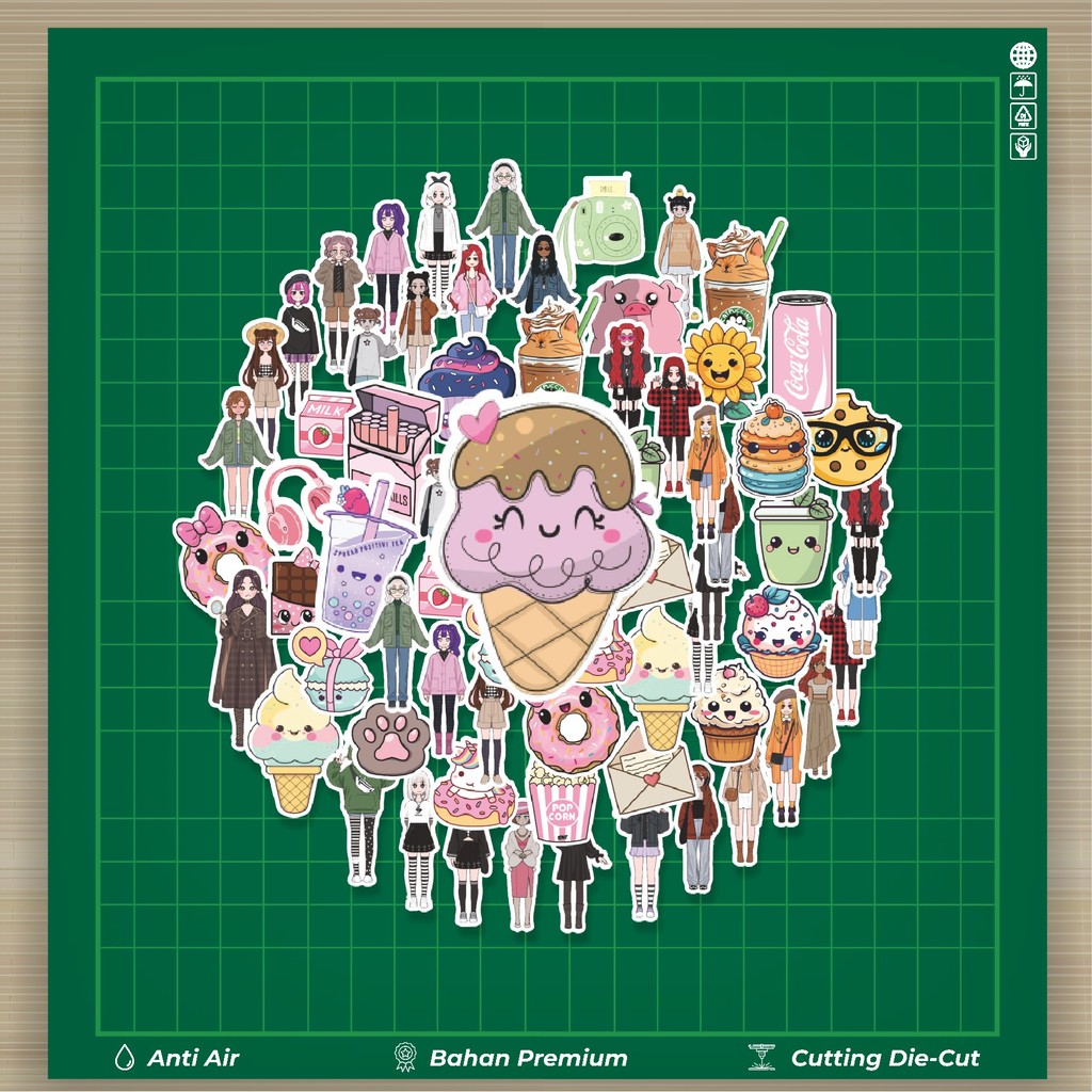 

HOT 50 PCS STIKER Stiker Karakter My Dress-Up Darling/ Berpakaian & Makanan Stiker Fashion Cars Decal Dingin Kartu Album Custom Vinyl Anti Air- Sticker Aesthetic Buku Journal Koper Casing HP Tablet Laptop Helm Motor Botol Minum