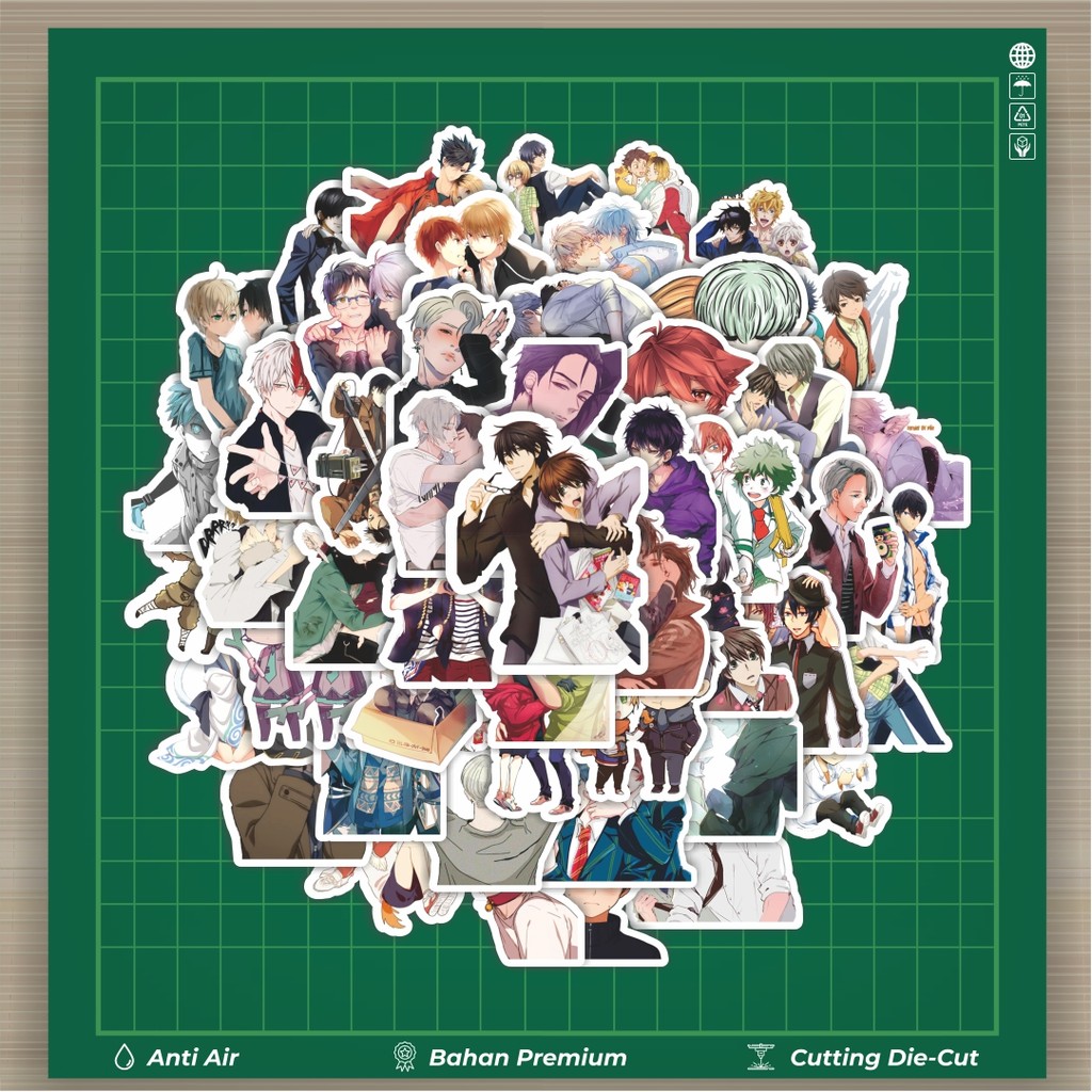

HOT 50 PCS STIKER Stiker Anime Boys Love Stiker Fashion Cars Decal Dingin Kartu Album Custom Vinyl Anti Air- Sticker Aesthetic Buku Journal Koper Casing HP Tablet Laptop Helm Motor Botol Minum