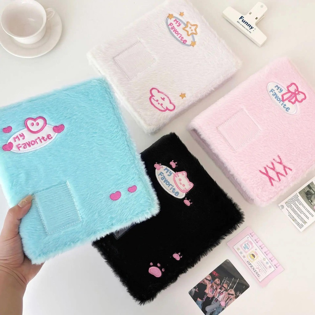 

Plush A6 Kpop Idol Photo Album Binder Photocard Holder Photocards Album for Photographs Collect Book Photo Card Supplies 포토카드 용품