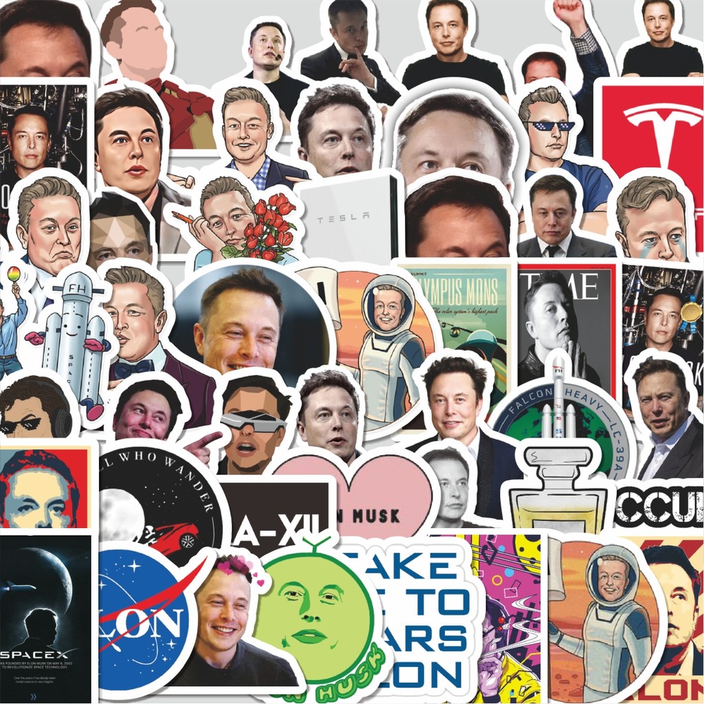 

Stiker Cutting Pack Stiker Elon Musk Stickers Isi 100Pcs Series Aesthetic Lucu Keren Untuk Koper Bahan Vynil