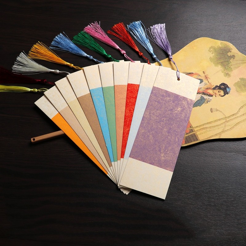 

20pc Multicolor Creative Retro Aat Blank Bookmark Xuan Rice Paper Chinese Painting Calligraphy Japanese Sumi-e Message Card DIY