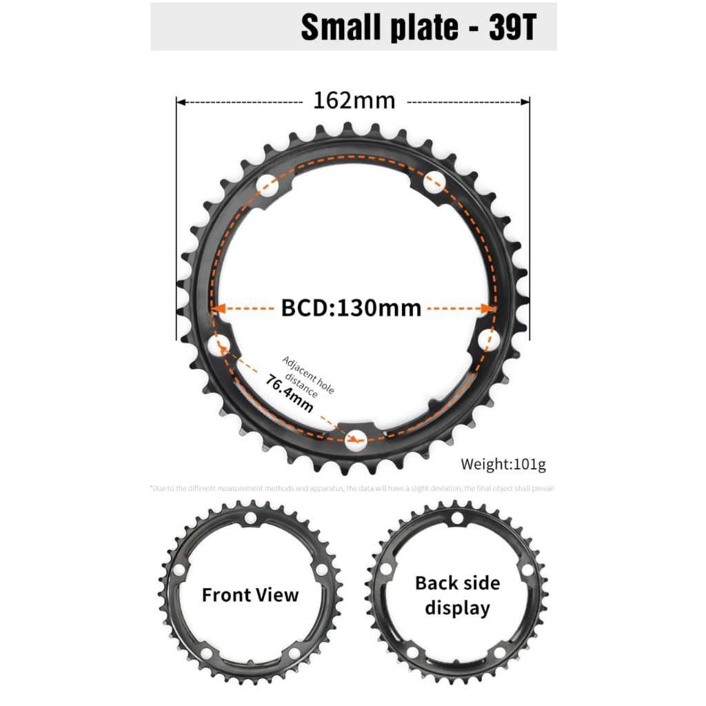 Chainring Lebycle Double Triple 130 BCD 39T 50T 53T Non Narrow Wide Steel Original Gir Depan Mata Gi