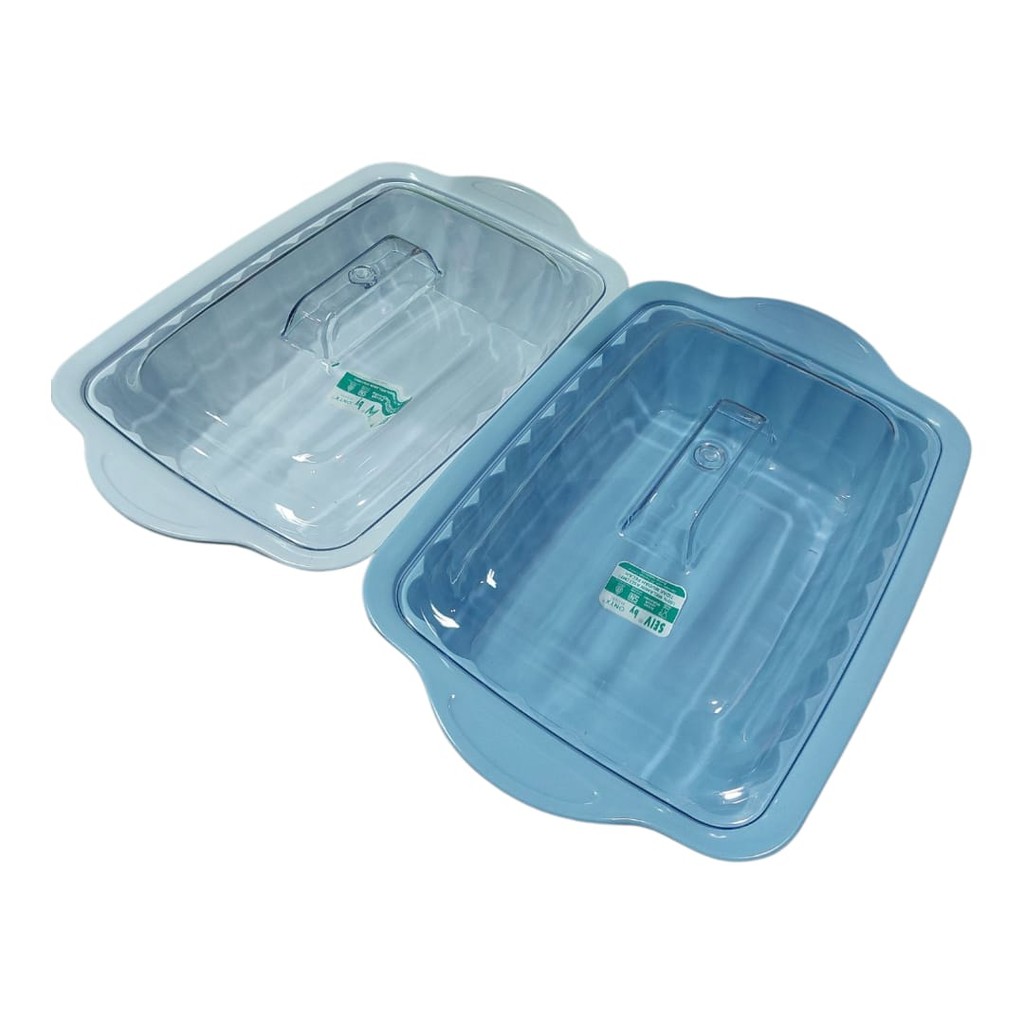 Wadah Saji Melamin Set Tutup Transparan Besar 12,5 Inch ONYX SEIV Casserole Wadah Sayur Tahan Panas