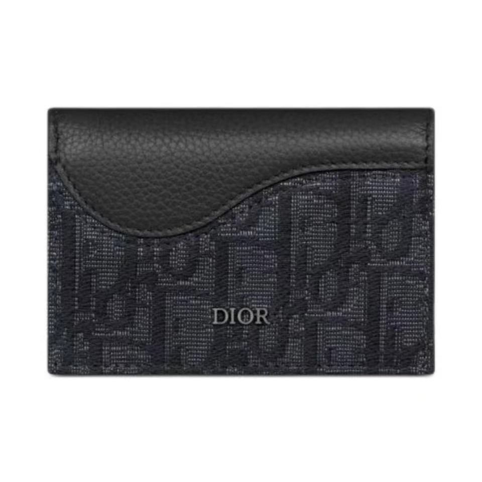 Dior / Pemegang Kartu / Garis Kewajiban / Pemegang Kartu / Dompet Flip / Pria / Pemegang Kartu Bisni