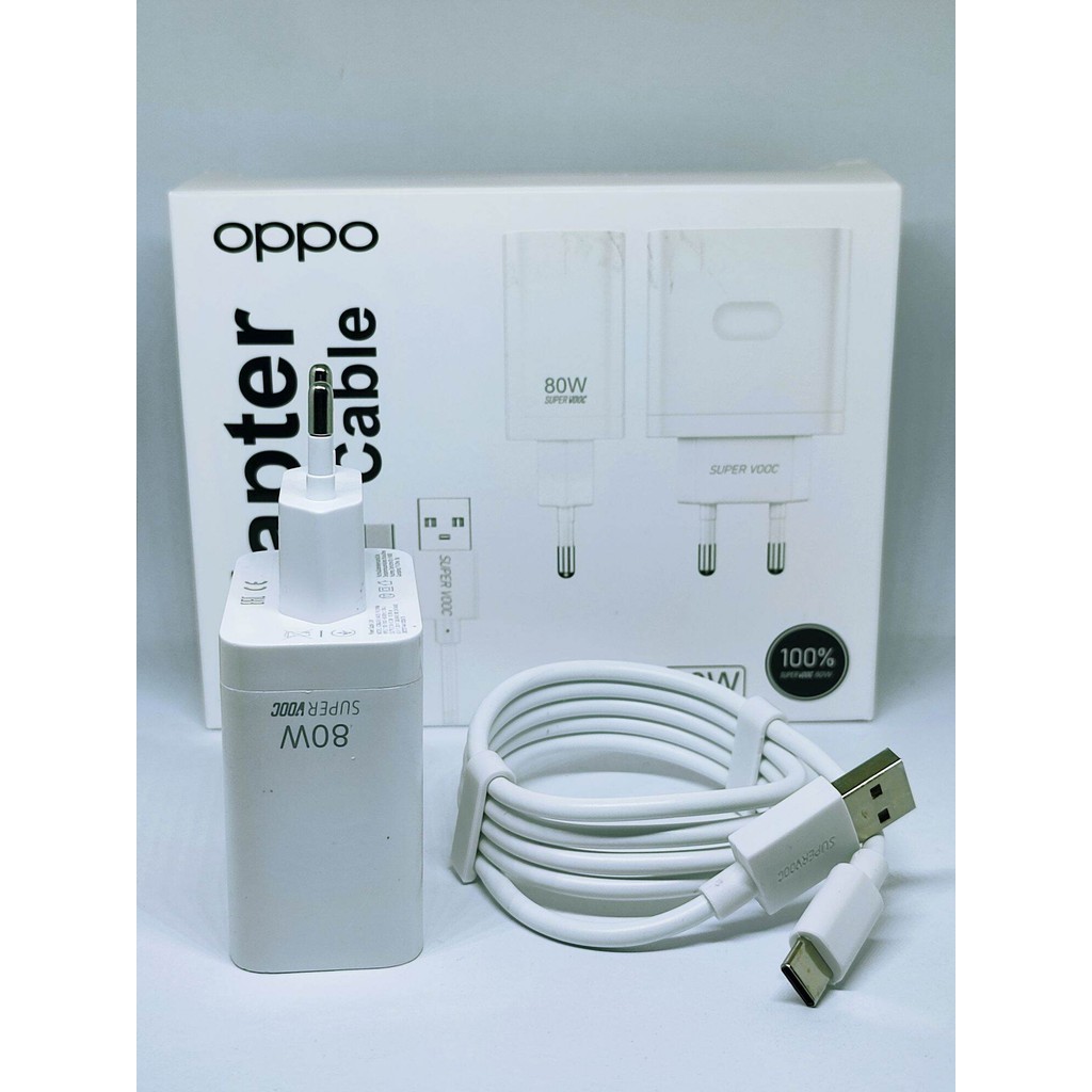 CHARGER CASAN OPPO RENO 4 4F RENO 5 RENO 6 80WT ORI