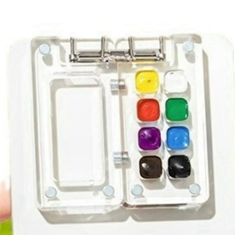 

Portable Palette, Travel Paint Palette, Mini Watercolour Sketchbook, With Metal Clip, Gift For Painters And Artists