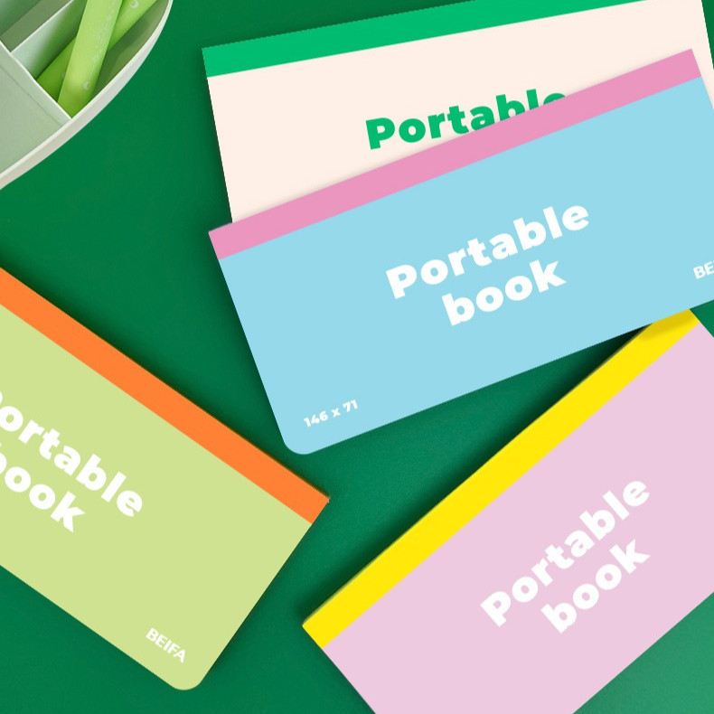 

[HARU] 64 sheets Pastel Portable Book Notebook Diary Buku Catatan Mini Lucu