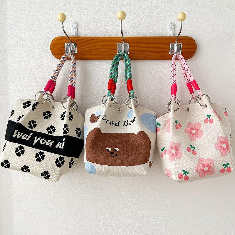 Tas Wanita Tote Bag  Motif Terbaru Tas Wanita Tali Kekinian Tas Wanita Knitted Tote Bag Premium Tote