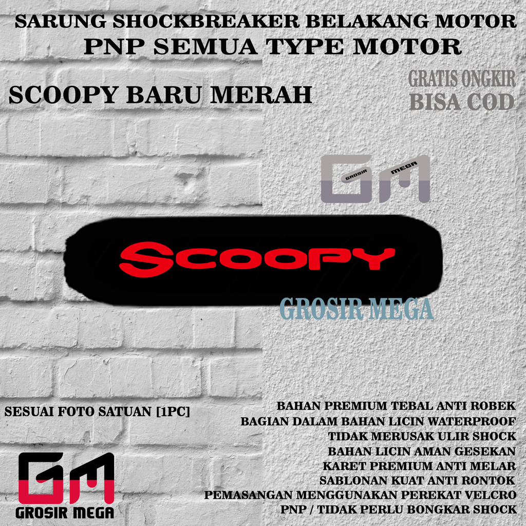 sarung shock belakang Scoopy cover shock belakang honda SCOOPY Showa RCB WP KTC Kytaco YSS Robot Ohl