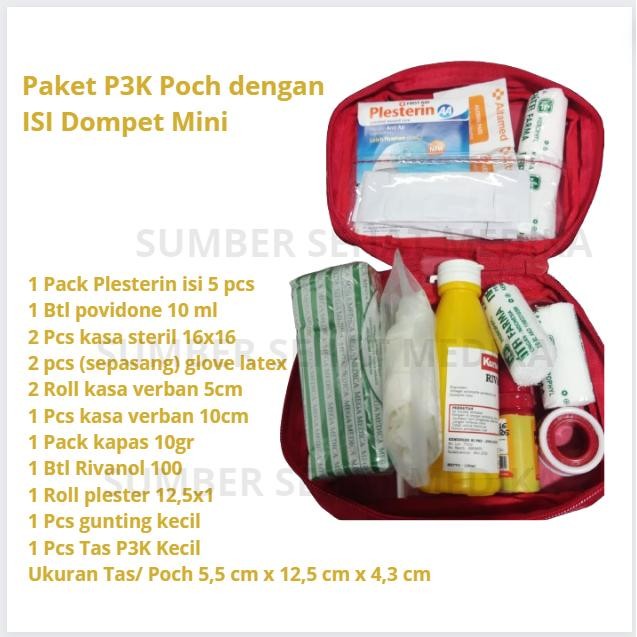 Paket P3K Travel Kit/P3K Dompet Kecil dengan ISI P3K/ P3K Mobil+ISI