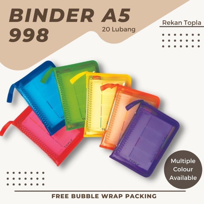 

Zipper Binder/ Binder File Resleting Ukuran A5 BNT 998