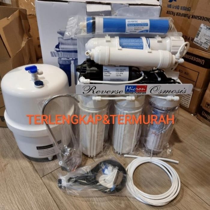 Mesin Reverse Osmosis (RO) Micron 100GPD / Filter Air Minum 100 GPD
