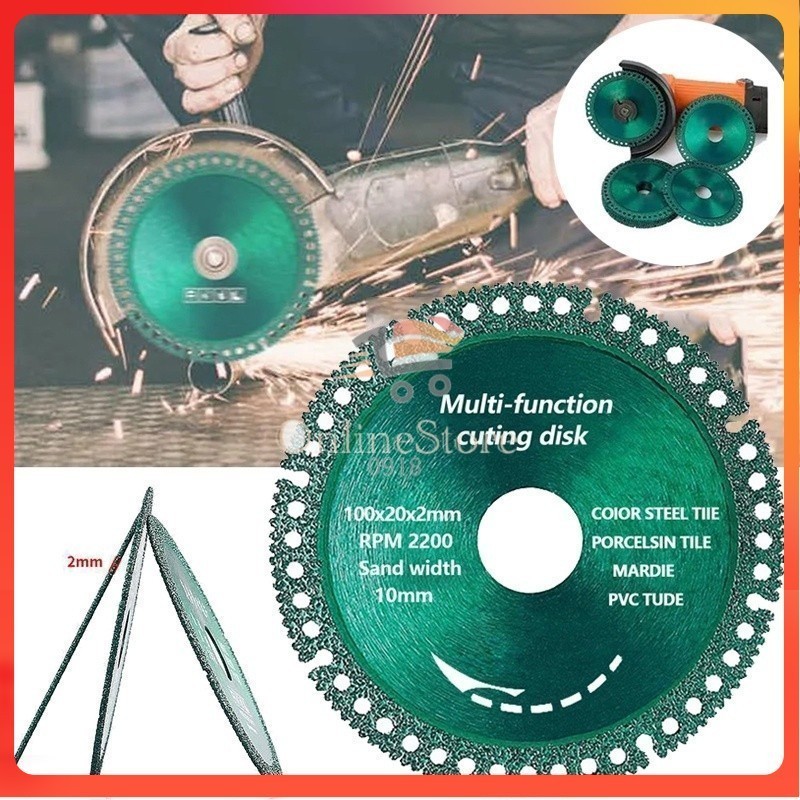 OS-B206-6IN1  MATA GERGAJI DIAMOND PISAU 100MM / DIAMOND CUTTING MATA GERINDA BESI GERINDA BATU GENR