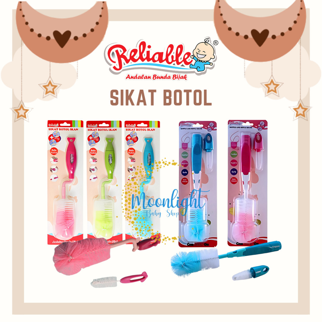 Reliable Sikat Pembersih Botol Dot Susu Rotary 2in1 / Sikat Sedotan