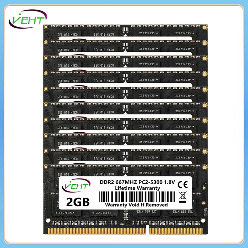 Wholesale DDR2 DDR3 DDR4 2GB 4GB Laptop Memories Ram PC2 5300 6400 200Pin 1.8V 533 667 800Mhz Non-EC