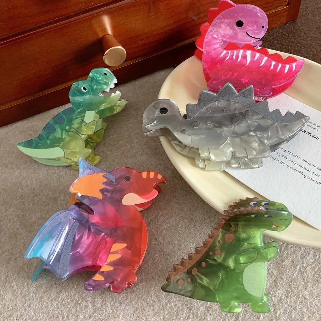 Acrylic Dinosaur Shark Hair Clip Cute Personality Hair Accessories for Children Hairdo Styling Hair 