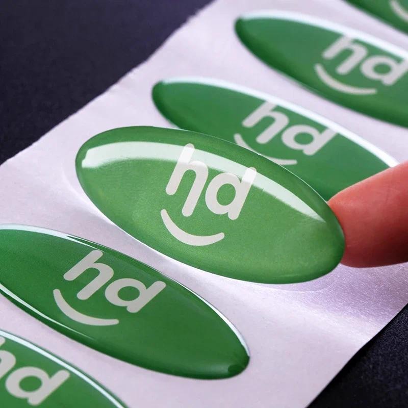 

Shirley custom 100pcs Resin epoxy domed Stickers selfadhesive tags 3D labels Personalized Stickers autocollants personnalisés