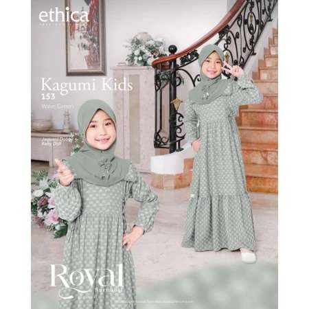 ETHICA GAMIS ANAK KAGUMI KIDS 153 WAVE GREEN