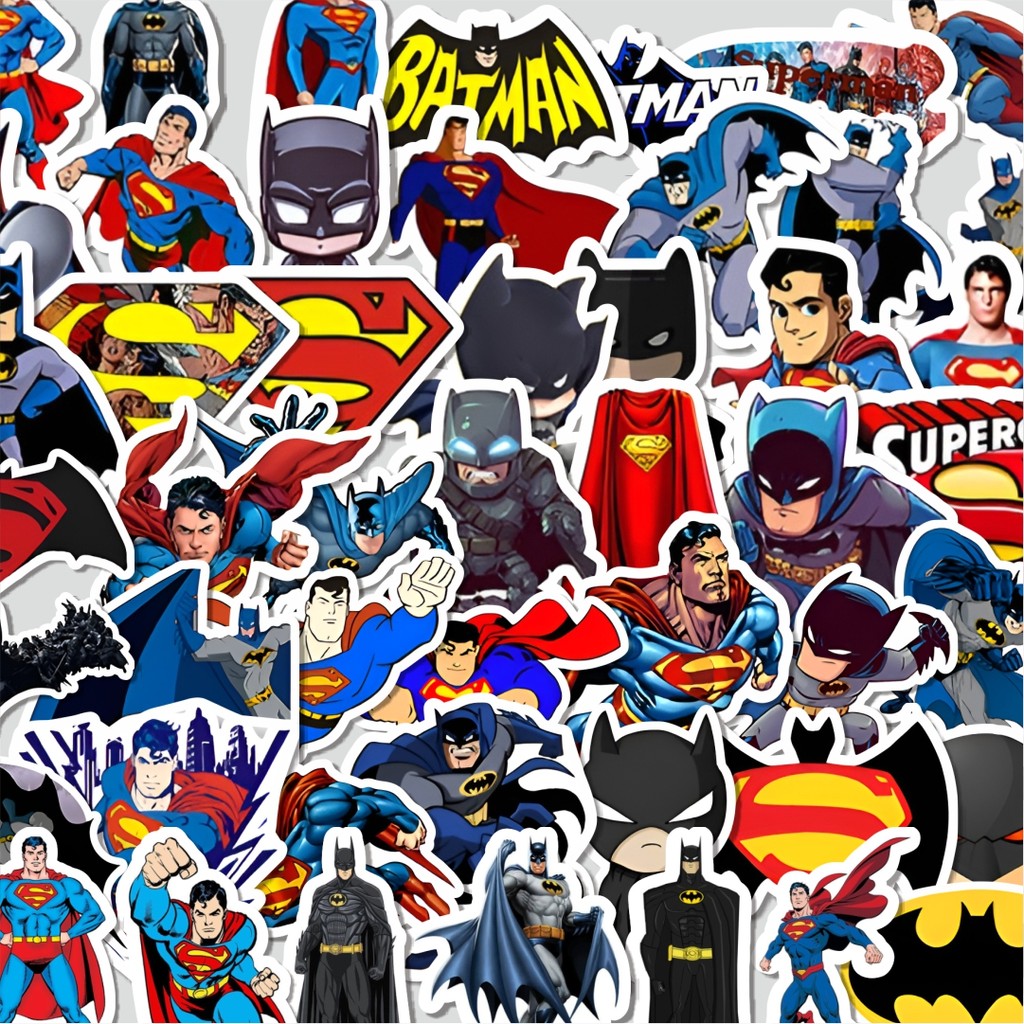 

Stiker Cutting Pack Stiker Mix Superman & Batman Isi 100Pcs Series Aesthetic Lucu Keren Untuk Koper Bahan Vynil