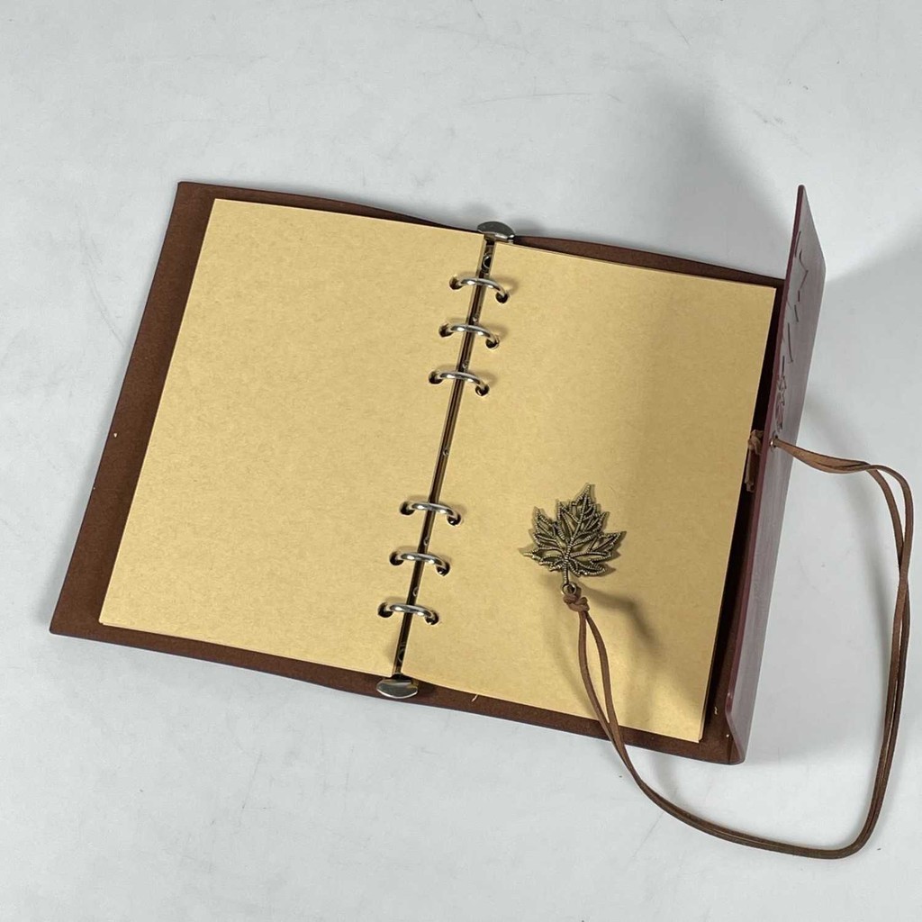

EZSHOPPING Toddi Buku Catatan Harian Binder Kulit Retro Maple Leaf - LD-A1| BISA COD |