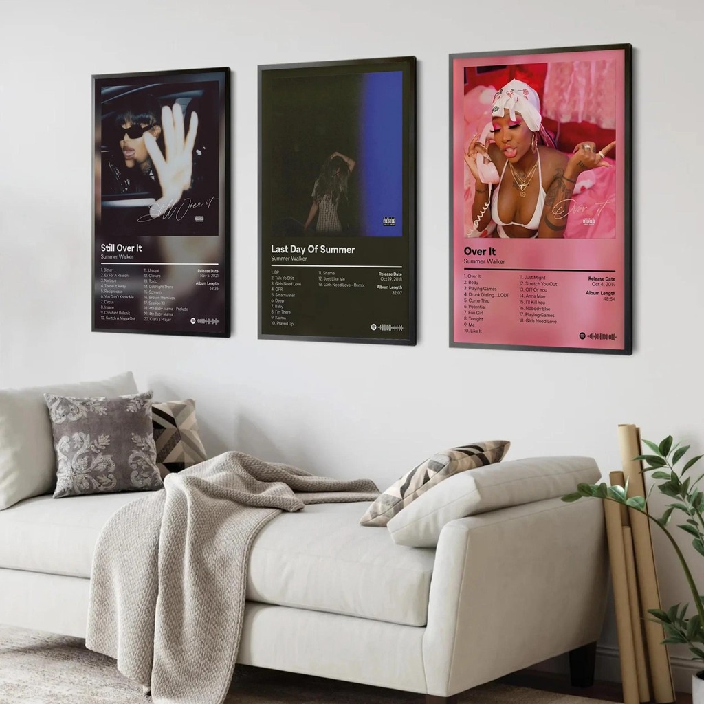 

Canvas Painting Pop Rap Music Album Cover Artist Summer Walker Poster Rapper Hip Hop Rock Still Over It Art Room Home Decor