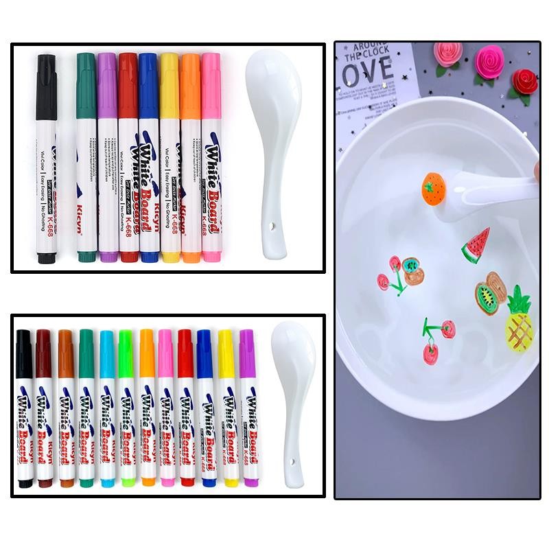 

Magical Water Painting Pen Colorful Mark Pen Markers Floating Ink Pen Doodle Water Pens Children Montessori Early Education Toys