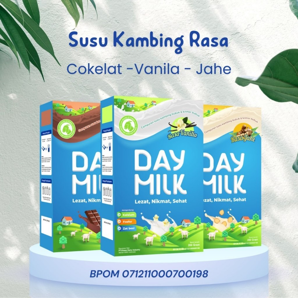 

[PAKET PROMO] 3 BOX DAYMILK VARIAN - Susu Kambing Etawa Bubuk - Atasi Asam Urat - Susu Tulang dan Sendi - Tidak Berbau - HALAL BPOM NKV