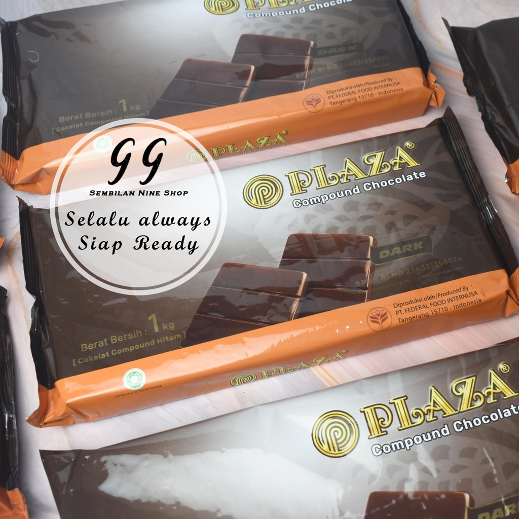 

PLAZA DARK Chocolate Compound 1 KG Cokelat Hitam Coklat