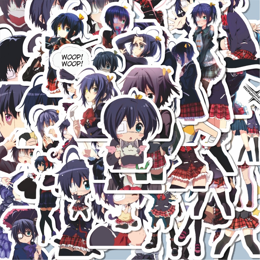 

100PCS Lucu Stiker Anime Series Chunibyo Demo Koi Ga Shitai Character Rikka Stiker Aesthetic Stiker Anti Air Stikers Berperekat Waterproof sticker decal buat Motor Helm Buku Journal Koper Casing HP Laptop Botol Minum Hadiah anak