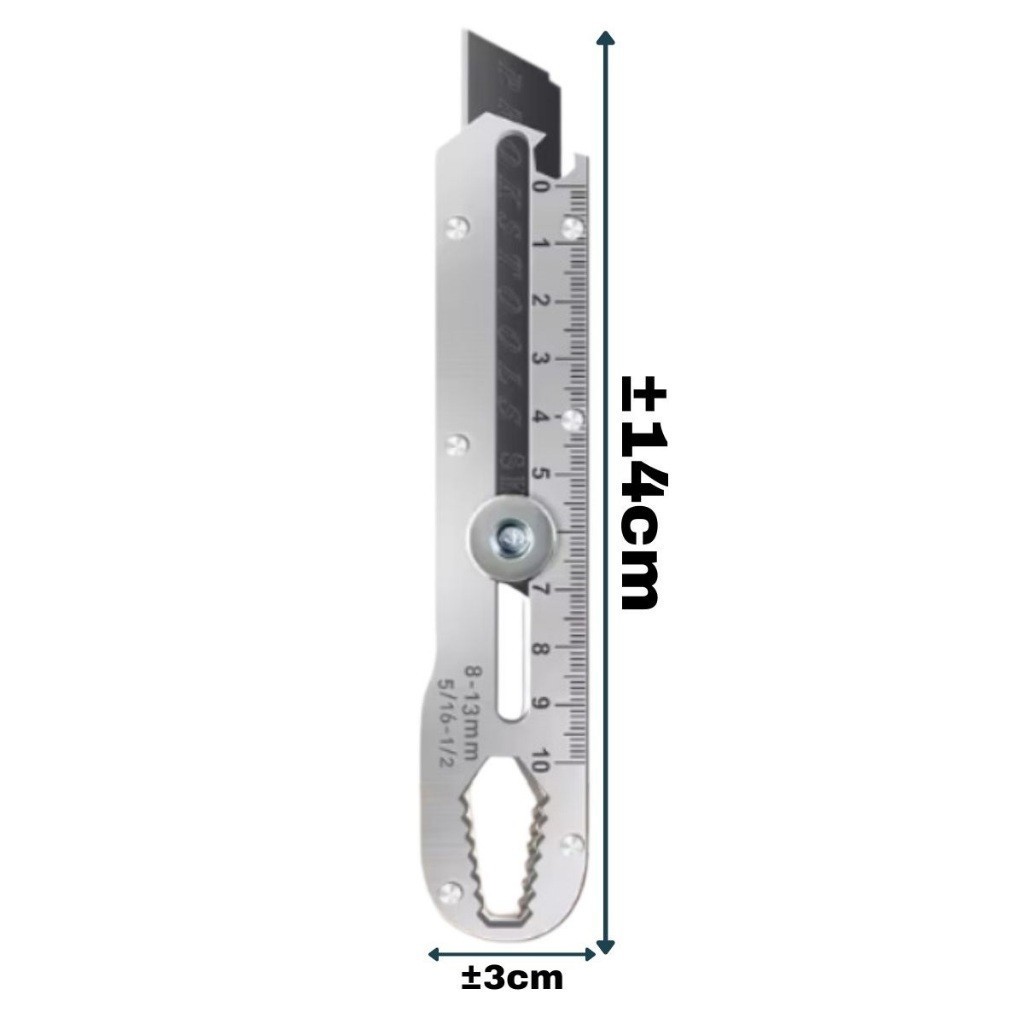 

Pisau cutter steainless steel multifungsi 4in1 uk 14cm x 3cm