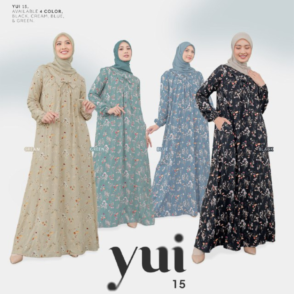 YUI 15 ETHICA GAMIS MOTIF BAHAN ORIANA PRINTING MODEL BAJU DA9O