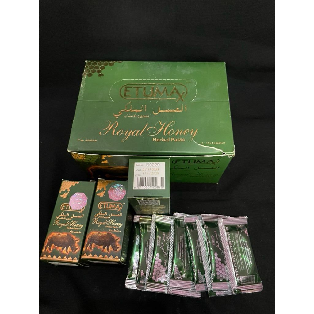 

Etumax Royal Honey (madu badak) made in Syria