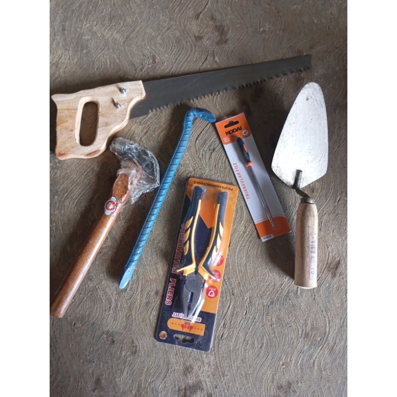paket  lengkap alat tukang bangunan 5 in 1 paket murah perlengkapan alat bangunan