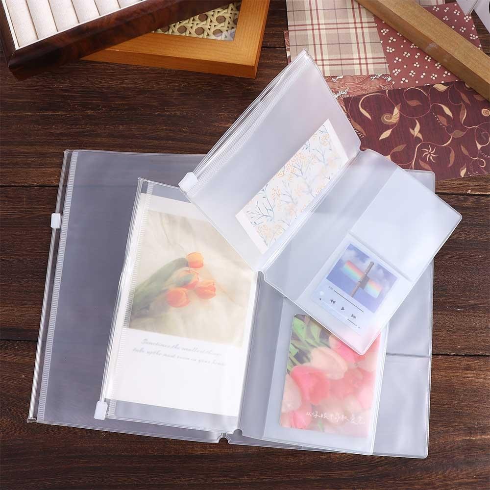 

PVC Zipper Bag for Midori Travelers Notebook Journal Planner Accessory Card Holder Storage Standard/Pocket/Passport