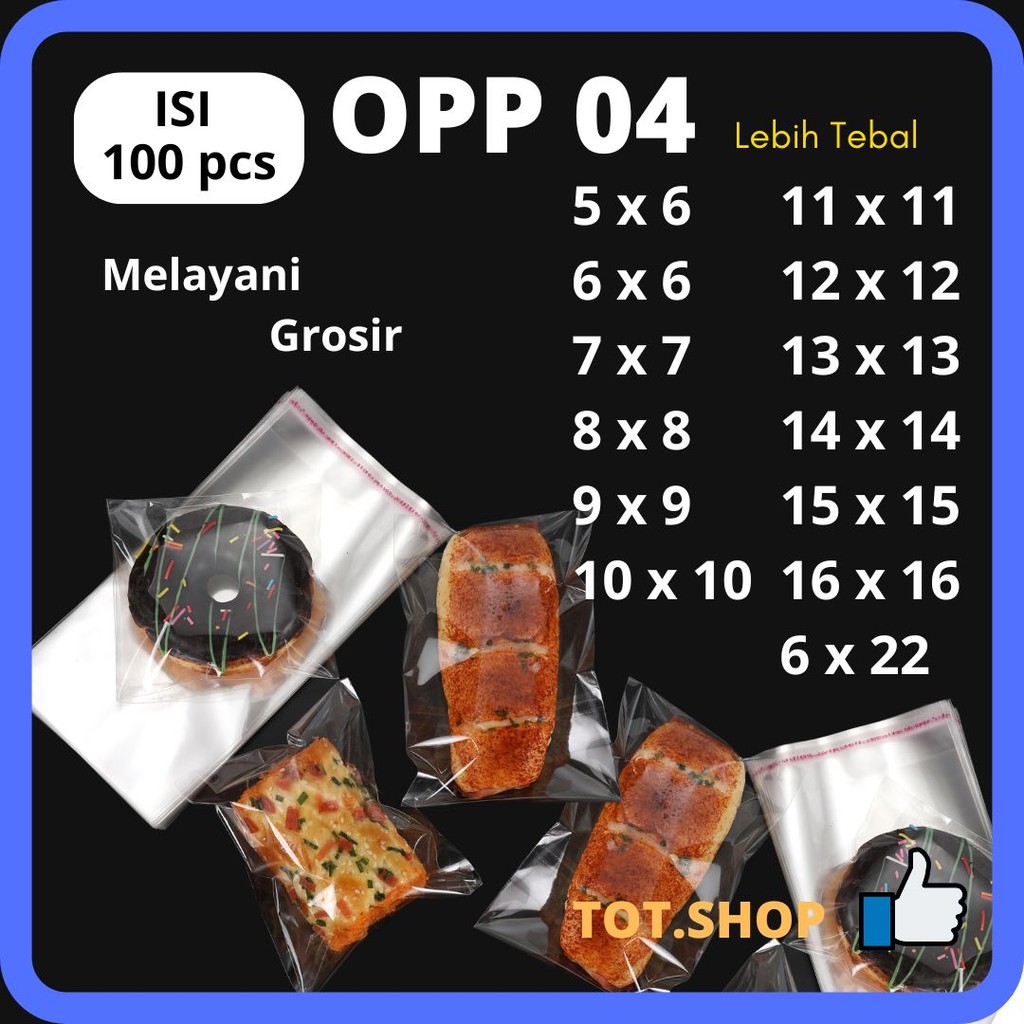 

[Min 5] 04 OPP Plastik Kaca + Lem DVD,Bakery,Undangan,Roti,Amplop,Angpao (Isi 100 Lembar)