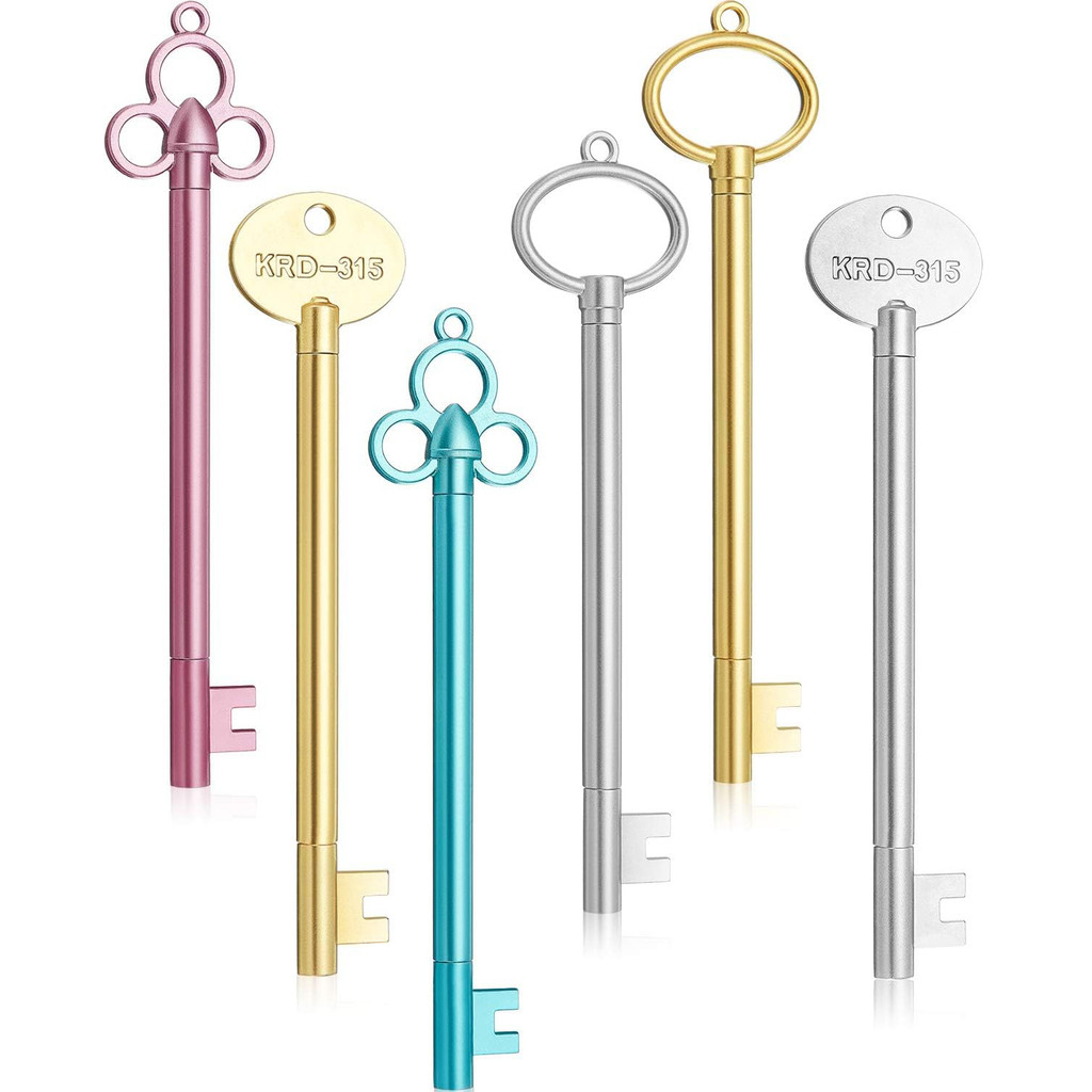 

6Pcs Novelty Gel Pens,Key Shaped Pens,Key black ink Pens ballpoint pen for Office Stationery School Supplies