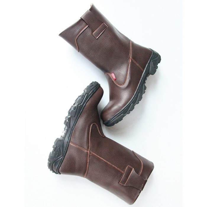 PROMO  SEPATU SAFETY BOOT KING UJUNG BESI SOL JAHITAN TEMBUS SEPATU KERJA PROYEK