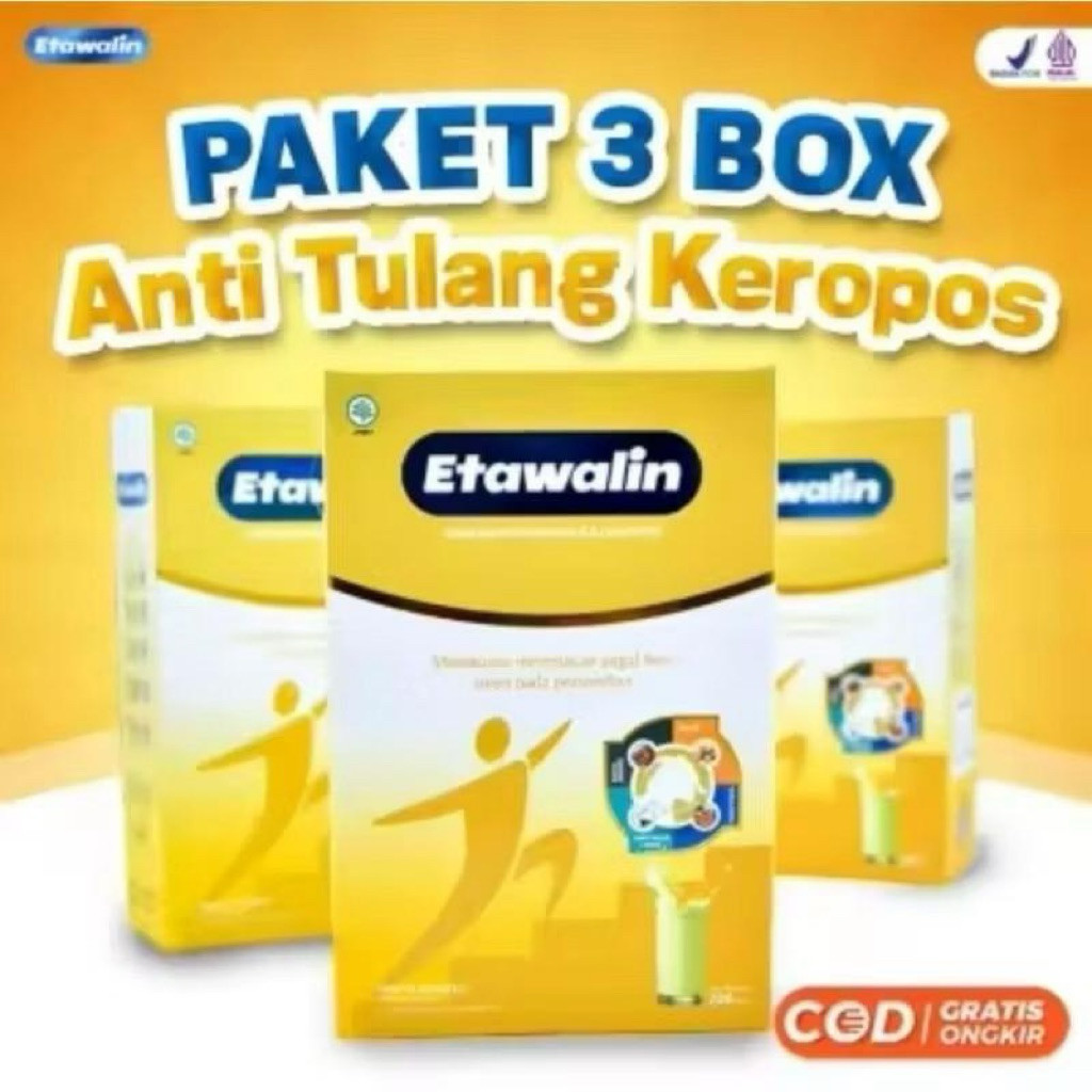 

PAKET 3 BOX SUSU ETAWALIN - Susu Kambing Etawa Solusi Atasi Masalah Nyeri Sendi & Asam Urat Original new