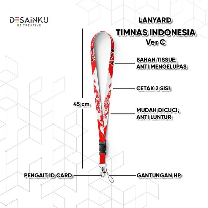 

Promo LANYARD VERSI DESAIN TIMNAS INDONESIA/ LANYARD FIFA MATCHDAY / TALI HP - VERSI A