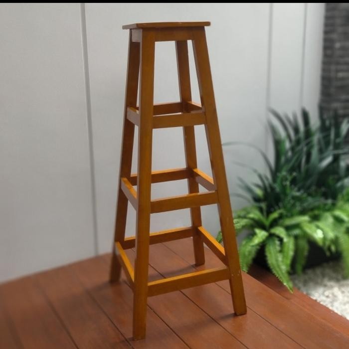 Bangku kayu Tinggi 120cm kayu jati Belanda - 75cm