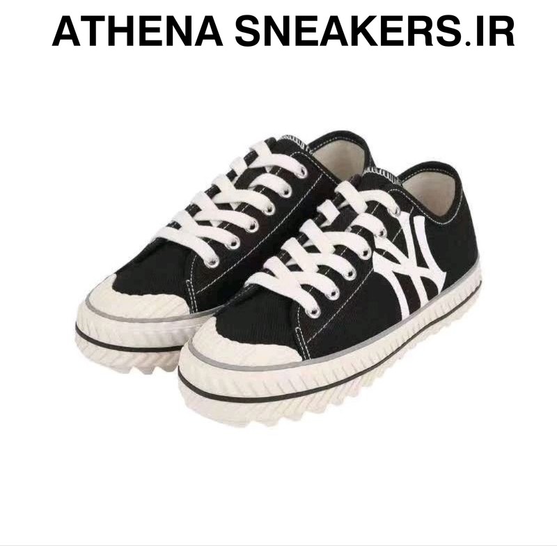 Sepatu Slip On MLB Chunky Low NY Yankees Black White Slop BNIB Original