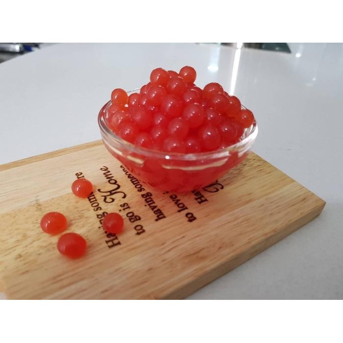 

Popping Boba Strawberry Coating Juice 3.2kg / pail , Taiwan