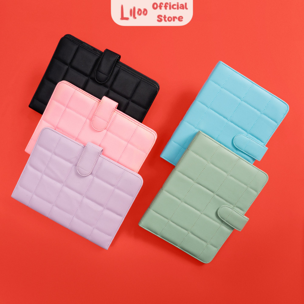 

Binder FLASHEE Polos Eksklusif A5 Puffy 20 Ring Buku Agenda Kulit Sintetis PU Leather Binder Polos A5