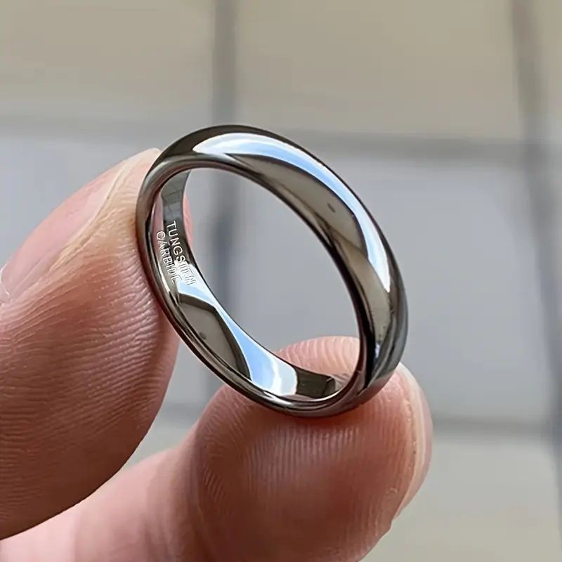 Cincin Silver Jumbo Pria Wanita Titanium - Cincin Polos Anti Karat