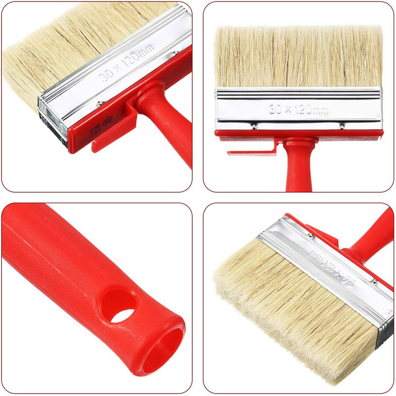 

A59Z-8 Pcs Shed Fence Paint Brushes Decking & Timber Block Stain Brush 4.7Inch/120Mm For All Types Of Painting Job