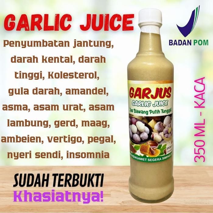 

Jus Bawang Putih Tunggal, Lemon, Jahe Merah, Madu, CukaApel, Kayumanis - BOTOL KACA