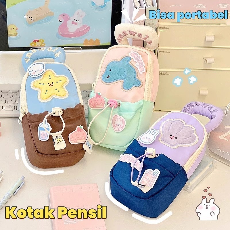 

Kotak Pensil Kartun/Tempat Pensil Alat Tulis/Kotak Pensil Cangkang Lumba-Lumba Lucu/Tempat Pensil Aesthetic/Kotak Pensil Aesthetic Korea/Kotak Pensil Multifungsi/Tas Penyimpanan Siswa Sekolah Korea